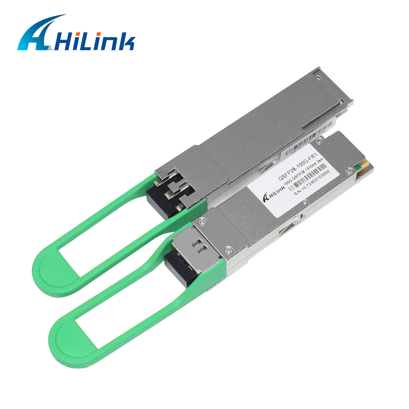 جهاز إرسال واستقبال HL-QSFP28-100G-80 100 جيجابت/ثانية QSFP28 BiDi 80 كم، قابل للتبديل السريع، موصل LC أحادي الاتجاه، EML+PIN مع SOA، وضع أحادي، DDM