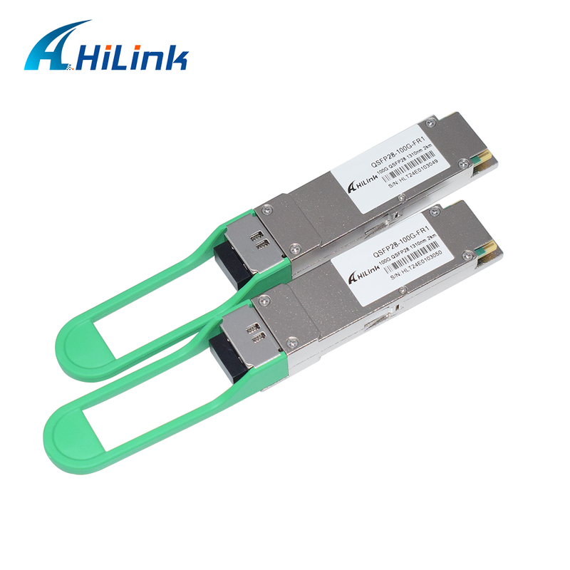 جهاز إرسال واستقبال HL-QSFP28-100G-80 100 جيجابت/ثانية QSFP28 BiDi 80 كم، قابل للتبديل السريع، موصل LC أحادي الاتجاه، EML+PIN مع SOA، وضع أحادي، DDM
