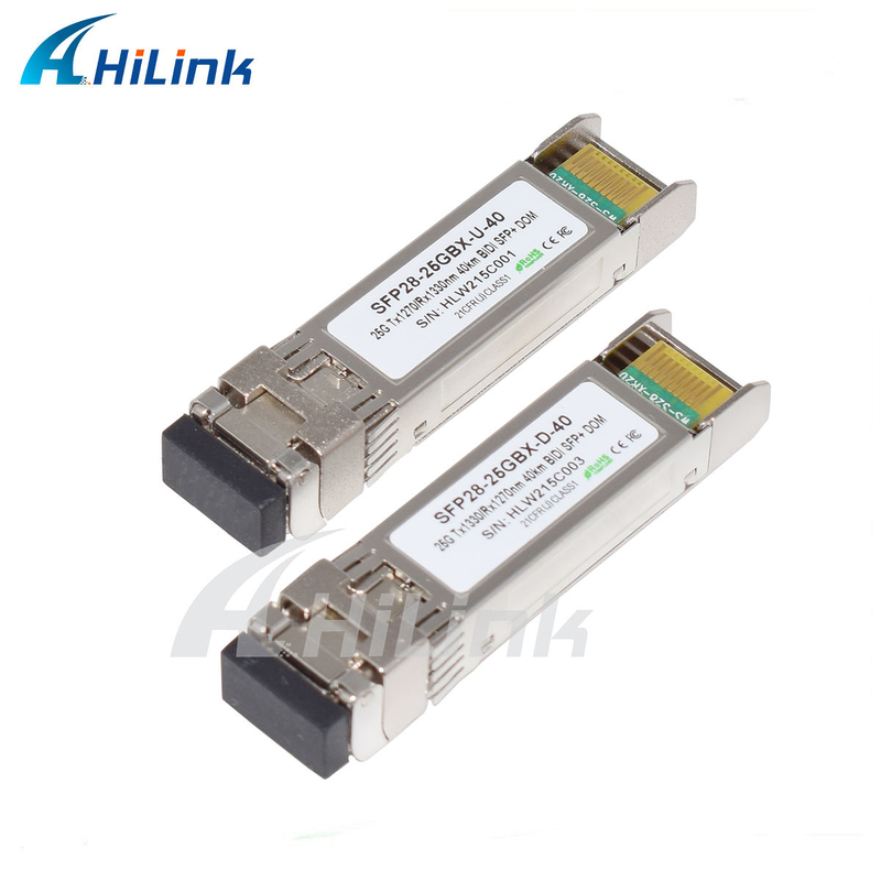 25Gbps BIDI 40KM 1270/1310nm 40KM APD LC DOM Transceiver 25G Ethernet ألياف البصرية