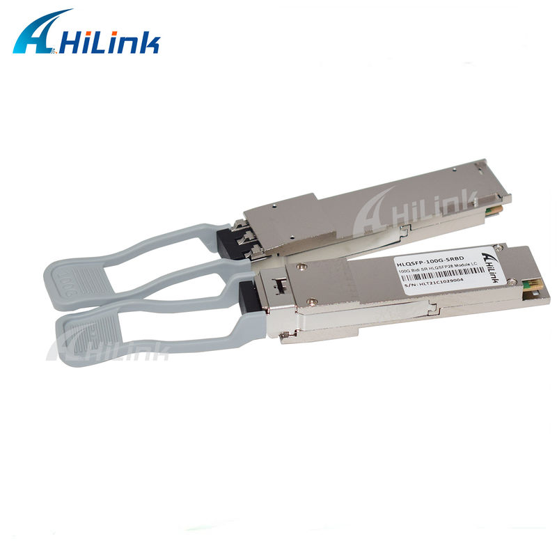 100G QSFP28 SRBD 100m Bi-Di Duplex LC الساخن القابل للشحن 850/900nm VCSEL PAM4 2x50G متعدد الأوضاع