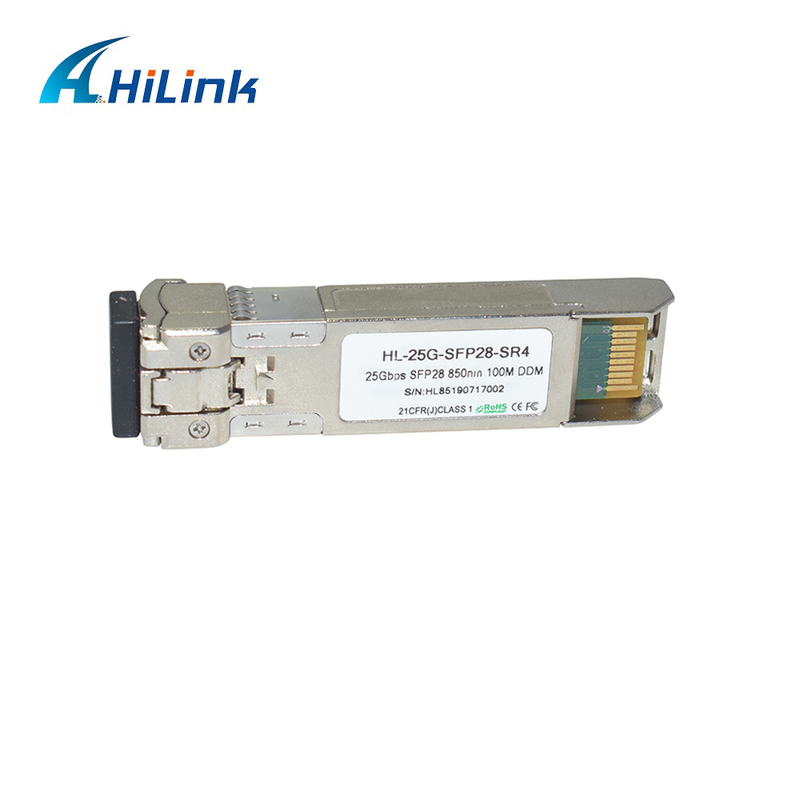 25G SFP28 SR MMF وحدة الألياف الضوئية 850nm 100m GBIC جهاز الاستقبال البصري الحرارة الصناعية
