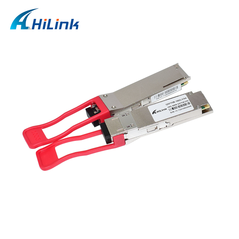 وحدة الإرسال والاستقبال الضوئية QSFP28 100G بمدى 40 كم، استهلاك منخفض للطاقة (<4.5 واط)، ومتوافقة مع RoHS 6/6 لمراكز البيانات
