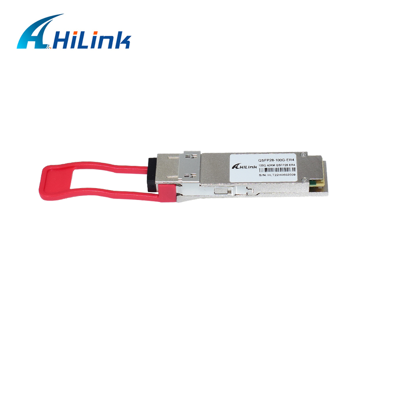 وحدة الإرسال والاستقبال الضوئية QSFP28 100G بمدى 40 كم، استهلاك منخفض للطاقة (<4.5 واط)، ومتوافقة مع RoHS 6/6 لمراكز البيانات