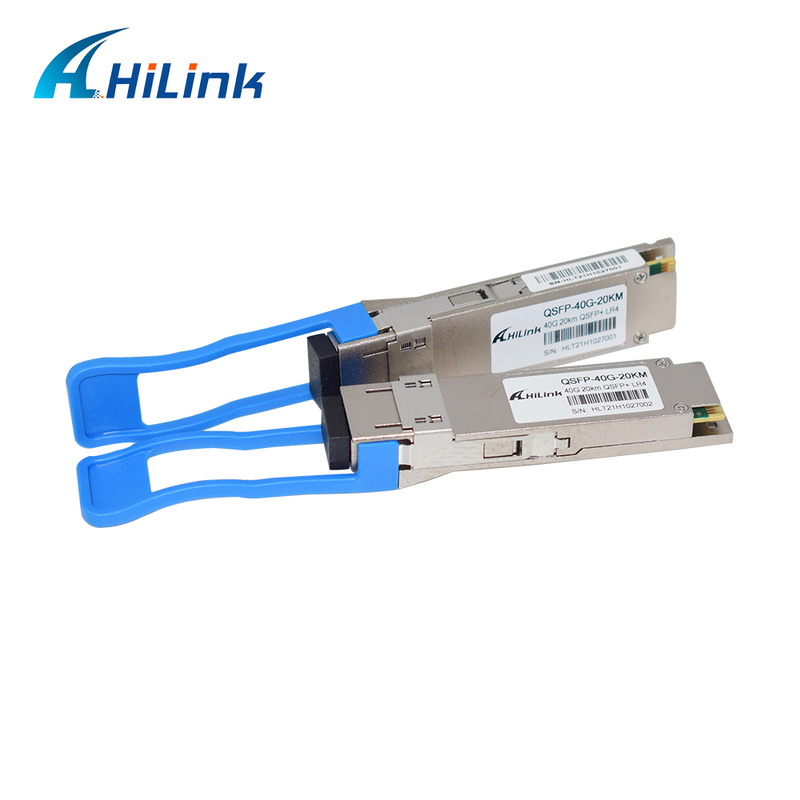 جهاز إرسال واستقبال بصري QSFP+ بسرعة 40 جيجابت/ثانية لمسافة 20 كيلومترًا، قابل للتبديل السريع، مع موصل LC مزدوج، وDDM للتشغيل في نطاق 0 درجة مئوية إلى 70 درجة مئوية