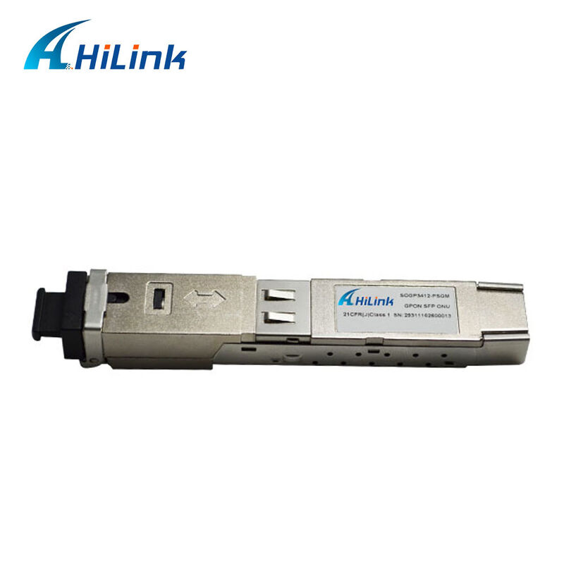 جهاز GPON ONU SFP Transceiver مع جهاز إرسال DFB في وضع انفجار 1310nm ومستقبل Super-TIA 1490nm لمسافة 20KM