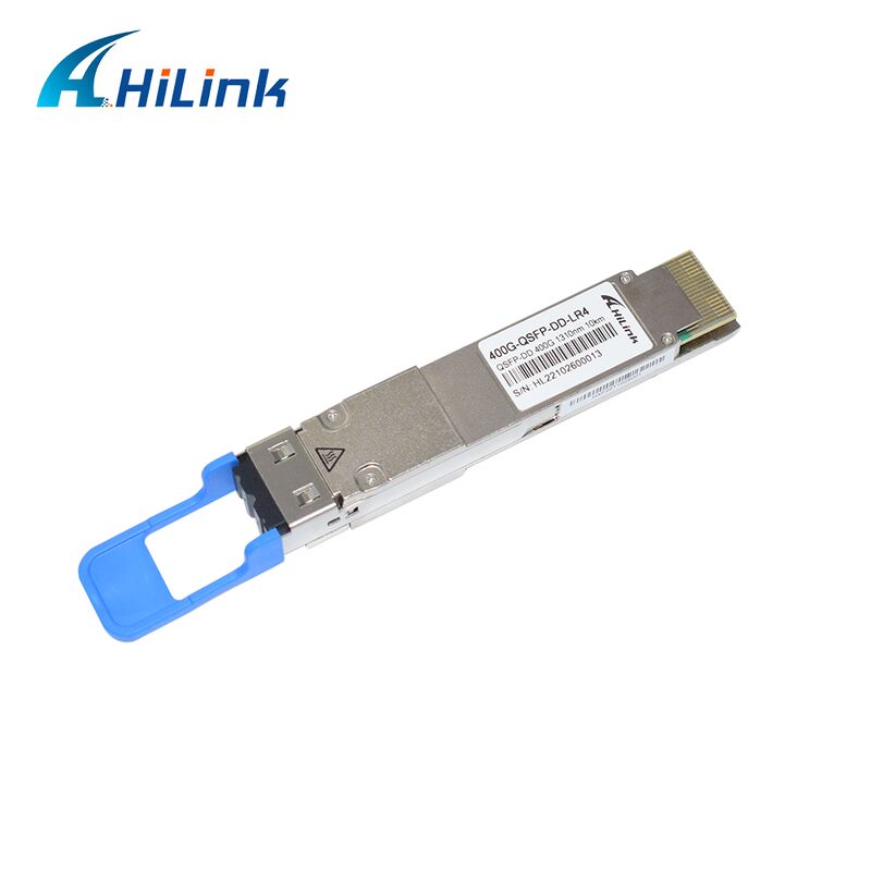 جهاز إرسال واستقبال بصري Hilink 400Gb/s QSFP-DD LR4 10km SMF Duplex LC متوافق مع RoHS
