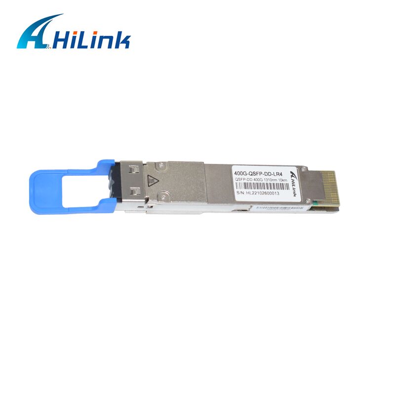 جهاز إرسال واستقبال بصري Hilink 400Gb/s QSFP-DD LR4 10km SMF Duplex LC متوافق مع RoHS