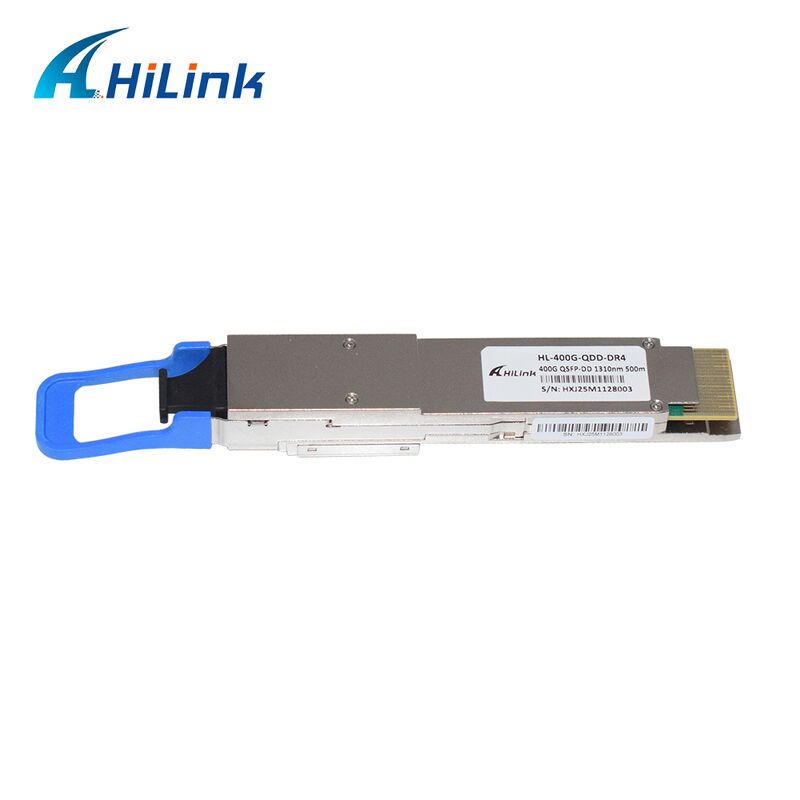 وحدة إرسال واستقبال ضوئية Hilink HL-400G-QDD-DR4 بسرعة 400 جيجابت/ثانية لمسافة 500 متر QSFP-DD DR4 MPO-12 متوافقة