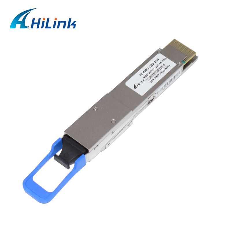 وحدة إرسال واستقبال ضوئية Hilink HL-400G-QDD-DR4 بسرعة 400 جيجابت/ثانية لمسافة 500 متر QSFP-DD DR4 MPO-12 متوافقة