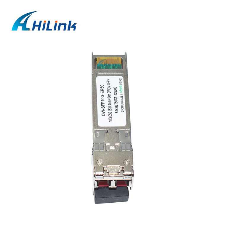 وحدة إرسال واستقبال Hilink 10Gb SFP+ DWDM SFP 100GHZ CH17~61 اختيارية 40 كم وحدة بصرية مزدوجة LC تجارية صناعية