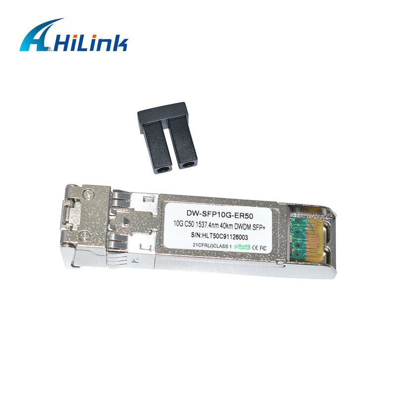 وحدة إرسال واستقبال Hilink 10Gb SFP+ DWDM SFP 100GHZ CH17~61 اختيارية 40 كم وحدة بصرية مزدوجة LC تجارية صناعية