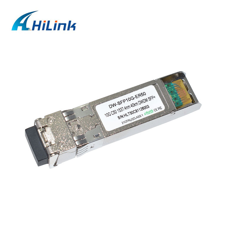 وحدة إرسال واستقبال Hilink 10Gb SFP+ DWDM SFP 100GHZ CH17~61 اختيارية 40 كم وحدة بصرية مزدوجة LC تجارية صناعية
