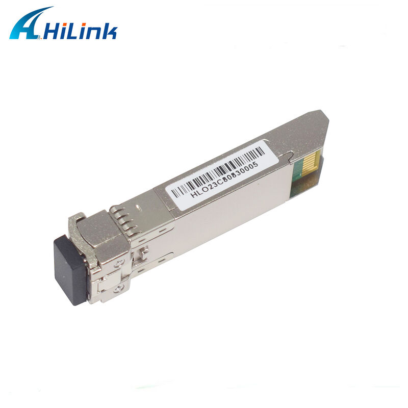 وحدة إرسال واستقبال بصرية Hilink 10Gb SFP+ DWDM SFP 100GHZ CH17~61 اختيارية 80 كم LC مزدوج تجاري صناعي
