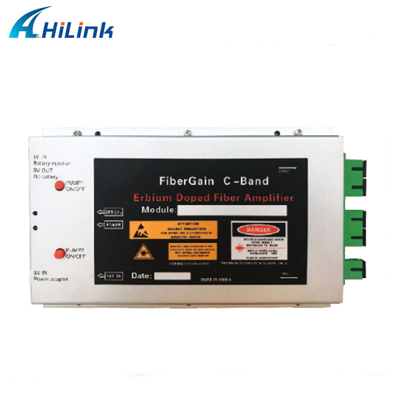هيلينك MINI نوع EDFA 1550nm 15dBm 1 مدخل 1 مخرج CATV مبنى الاتصالات ERBIUM-DOPED FIBER AMPLIFIER