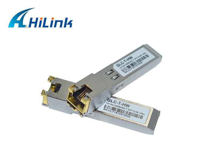 10/100/1000 MBASE-T SFP وحدة الإرسال والاستقبال البصرية راوتر التبديل الكهربائية ميناء GLC-T النحاس RJ45