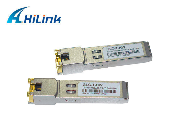 10/100/1000 MBASE-T SFP وحدة الإرسال والاستقبال البصرية راوتر التبديل الكهربائية ميناء GLC-T النحاس RJ45