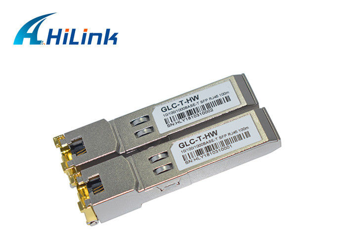 10/100/1000 MBASE-T SFP وحدة الإرسال والاستقبال البصرية راوتر التبديل الكهربائية ميناء GLC-T النحاس RJ45
