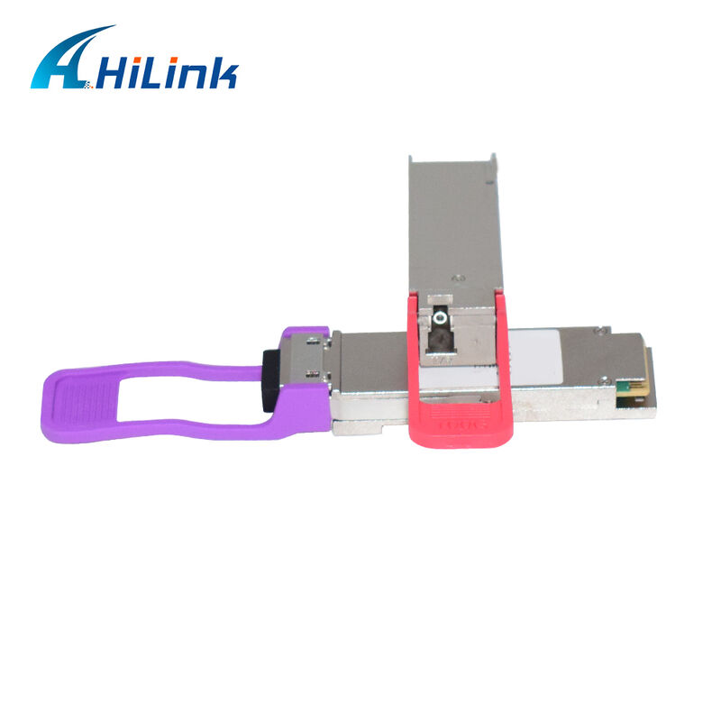 وحدة الإرسال والاستقبال الضوئية Hilink HL-QSFP28-100G-UD-20 بسرعة 100 جيجابت/ثانية لمسافة 20 كم QSFP28 BIDI LR1 مع موصل LC قابل للتبديل السريع