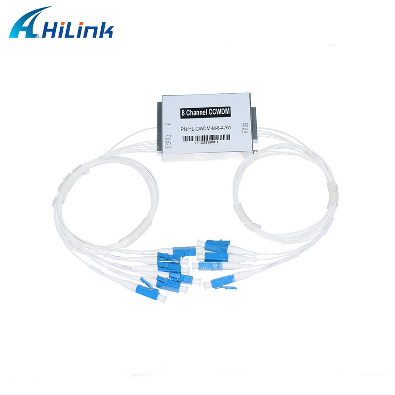 قابلة للتخصيص 8 قناة صغيرة CWDM Mux Demux Module CCWDM Multiplexer مع خسارة منخفضة للغاية