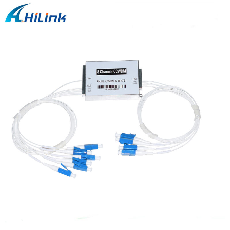 قابلة للتخصيص 8 قناة صغيرة CWDM Mux Demux Module CCWDM Multiplexer مع خسارة منخفضة للغاية