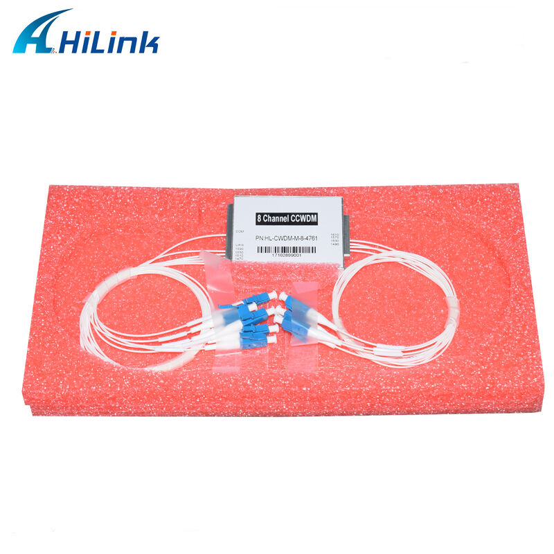 قابلة للتخصيص 8 قناة صغيرة CWDM Mux Demux Module CCWDM Multiplexer مع خسارة منخفضة للغاية