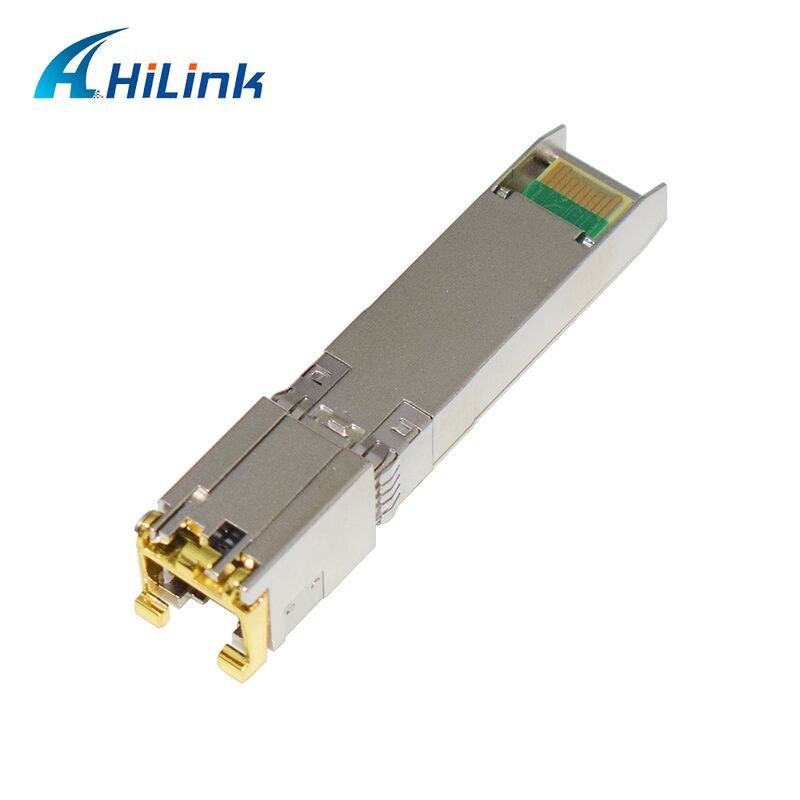 جهاز إرسال واستقبال Hilink 10G بمعدل بيانات SFP+ مع مسافة 30M/80M ووحدة نحاسية 10GBASE-T متوافقة مع RoHS