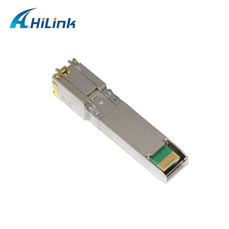 جهاز إرسال واستقبال Hilink 10G بمعدل بيانات SFP+ مع مسافة 30M/80M ووحدة نحاسية 10GBASE-T متوافقة مع RoHS