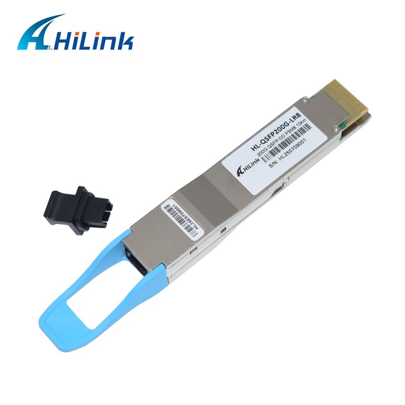 Hilink HL-QSFP200G-LR8 200G QSFP DD PSM8 Optical Transceiver with 10km Distance and Hot Pluggable Design