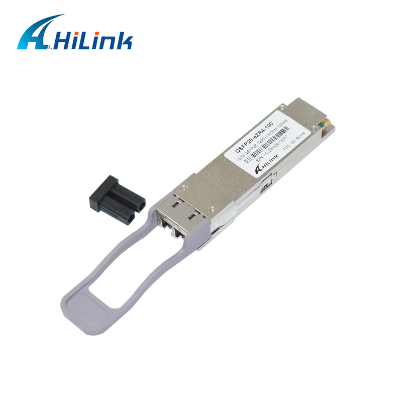 Hilink 100G QSFP28 Optical Transceiver with 100km Distance 1295~1304nm Wavelength and SOA PIN Detector