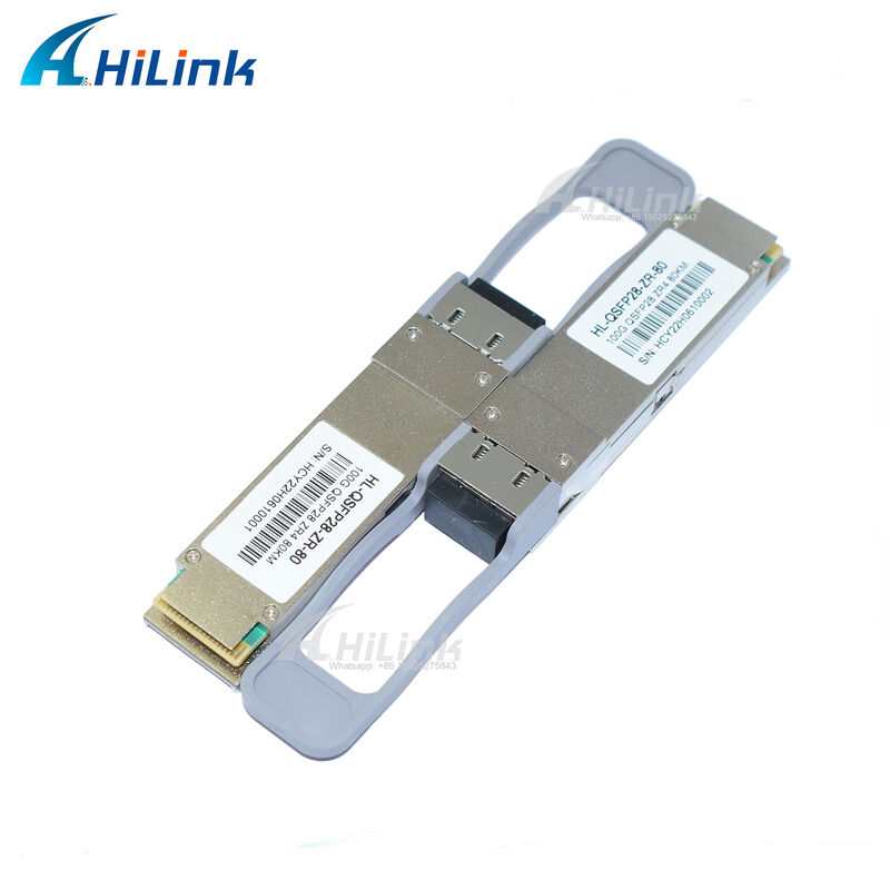 جهاز إرسال واستقبال QSFP28 بسرعة 100 جيجابت/ثانية مع إمكانية الوصول إلى مسافة 80 كم موصل LC مزدوج قابل للتوصيل السريع LAN WDM EML TOSA