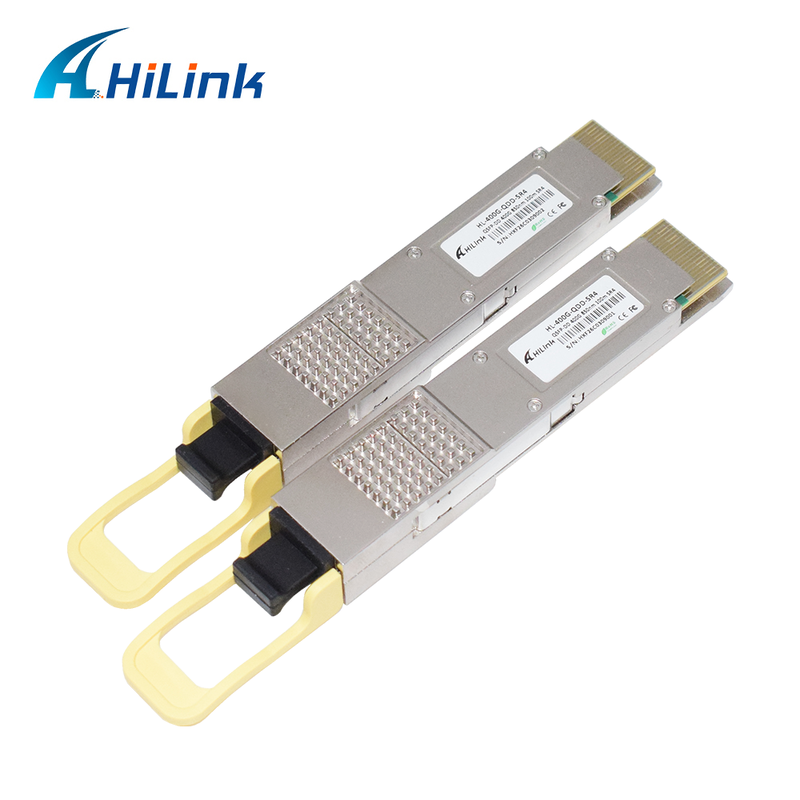 هيلينك متوافقة 400G QSFP-DD SR4 وحدة البصرية مع MPO-12 رابط لنقل 100m