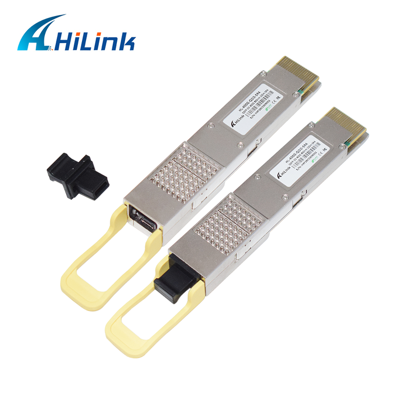 هيلينك متوافقة 400G QSFP-DD SR4 وحدة البصرية مع MPO-12 رابط لنقل 100m