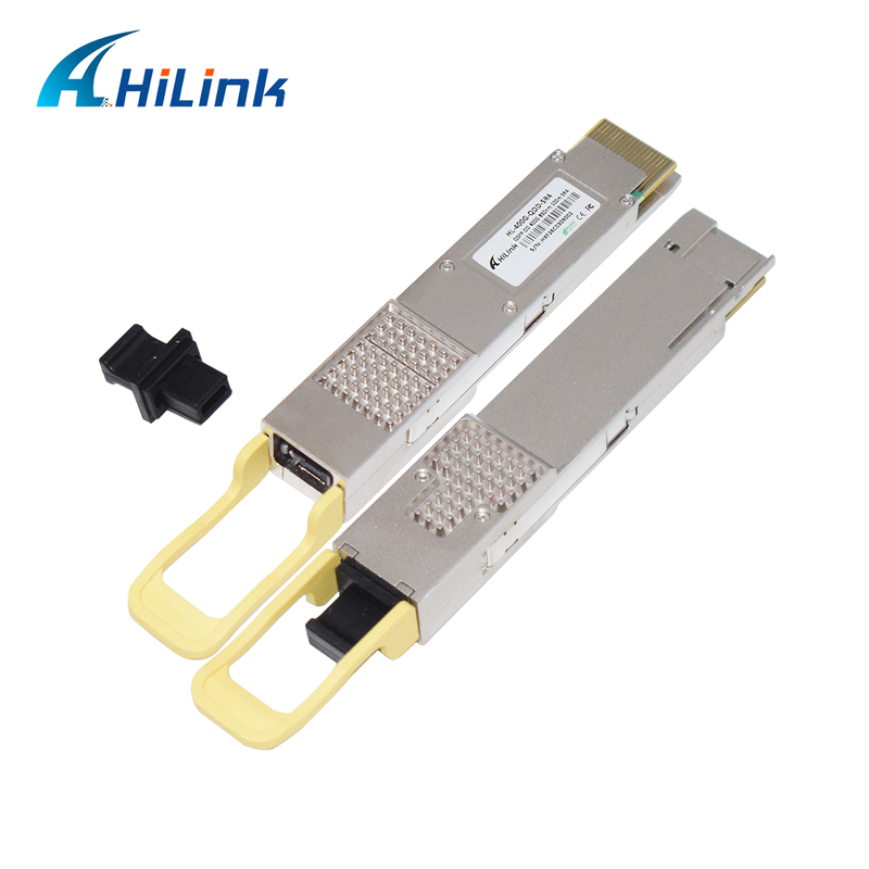 هيلينك متوافقة 400G QSFP-DD SR4 وحدة البصرية مع MPO-12 رابط لنقل 100m