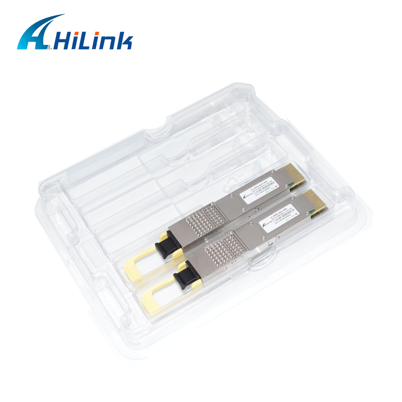 هيلينك متوافقة 400G QSFP-DD SR4 وحدة البصرية مع MPO-12 رابط لنقل 100m
