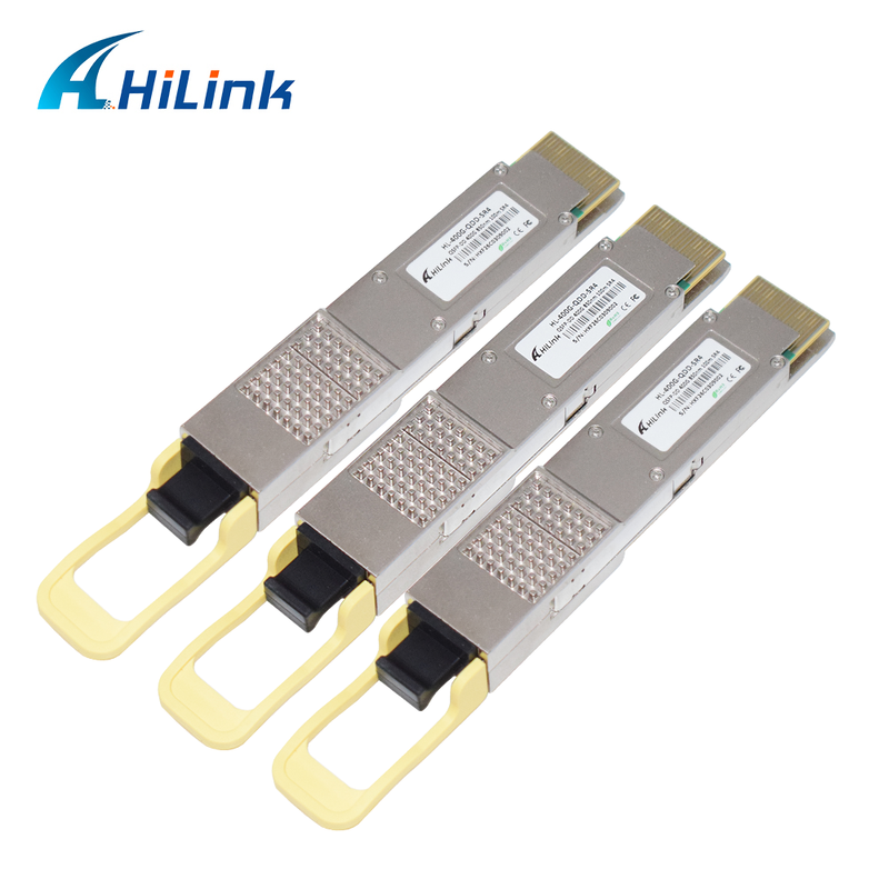 هيلينك متوافقة 400G QSFP-DD SR4 وحدة البصرية مع MPO-12 رابط لنقل 100m