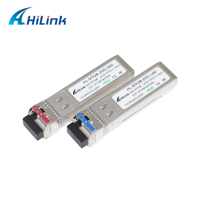 25GBASE SFP28 25G BIDI 10KM 1270/1330nm DML+PIN LC وحدة البصرية المرسلة DOM