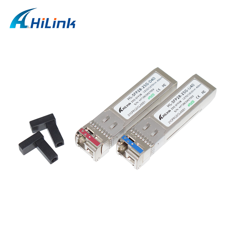 25GBASE SFP28 25G BIDI 10KM 1270/1330nm DML+PIN LC وحدة البصرية المرسلة DOM