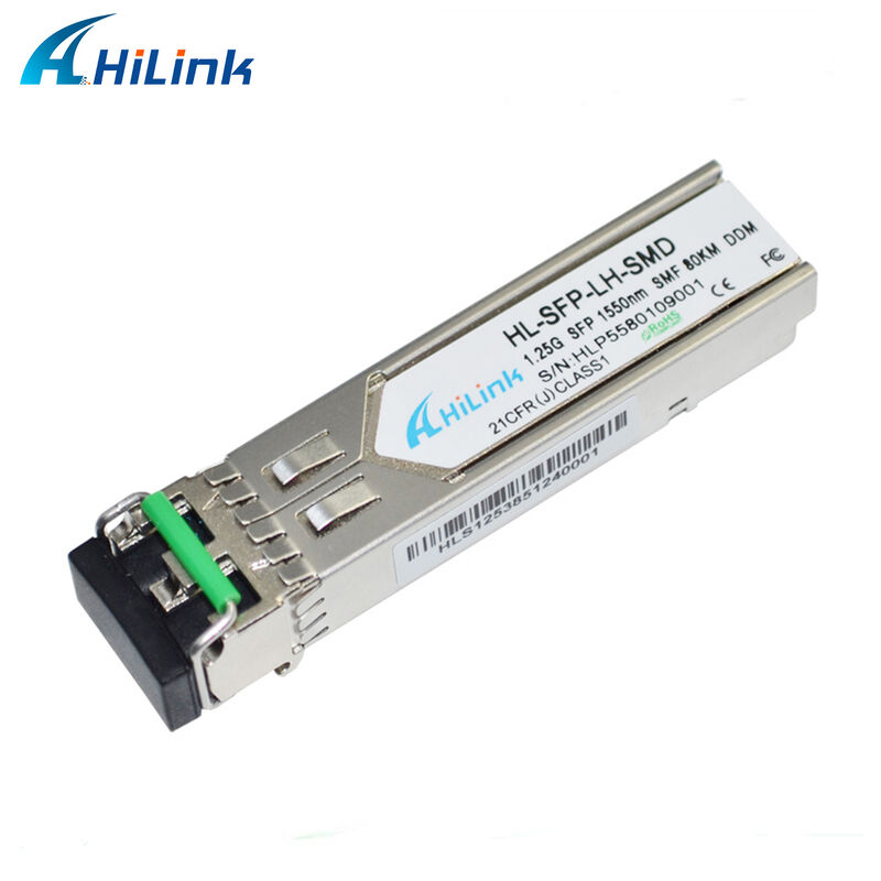 هيلينك 1.25Gb / s SFP ناقل بصري 1550nm 80km قابلة للضغط الساخن GBIC متوافقة مع RoHS