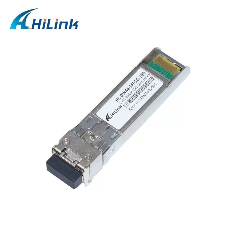 هيلينك متوافق 1.25G DWDM SFP جهاز استقبال بصري مع رابط LC مزدوج لمسافة 40km / 80km / 120km / 160km