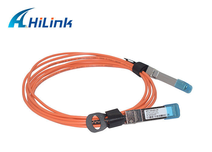 PVC سترة المواد AOC كبل بصري نشط SFP-10G-AOC 10Gbps SFP + إلى SFP +