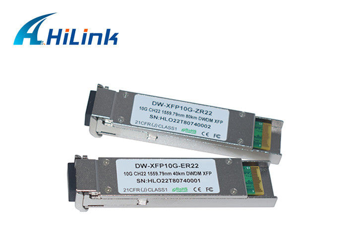 متوافق مع Cisco 10G XFP Transceiver ، XFP 10G ZR 1550nm 80km قابل للتعديل مع LC Connector