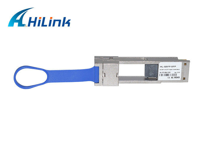 محول محول منخفض Crosstalk الألياف البصرية وحدة الإرسال والاستقبال 40G QSFP + إلى 10G SFP + محول محول