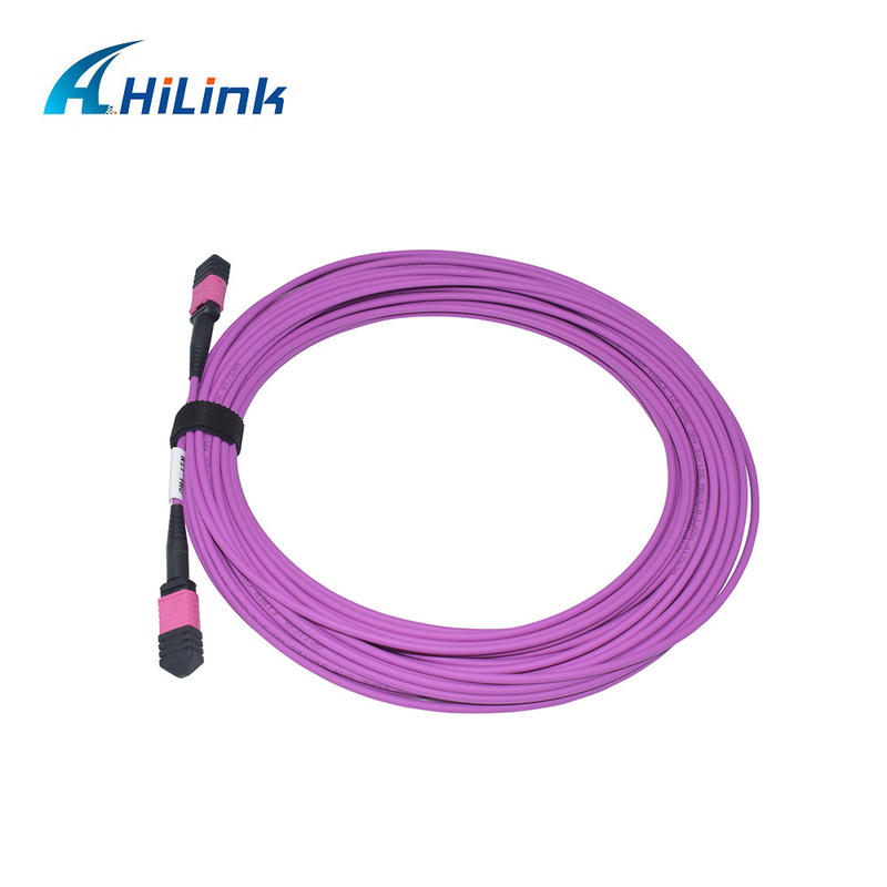 MPO Female Active Optical Cable 12 نواة نوع A 50 / 125um OM4 1-15M SM