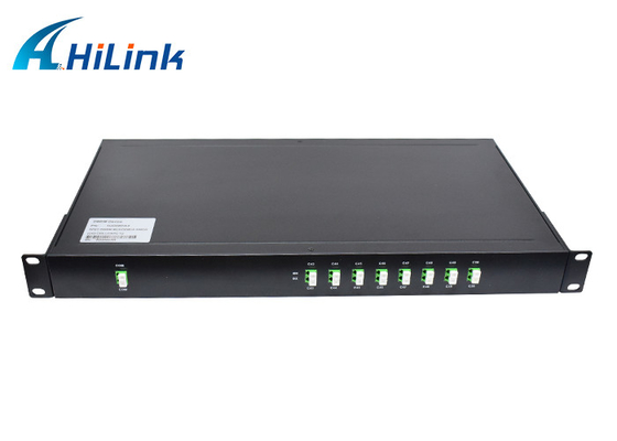 2x8CH DWDM MUX DEMUX 1U 19 `` Rack LC / APC C43-C50 قناة DWDM جهاز المعدات البصرية