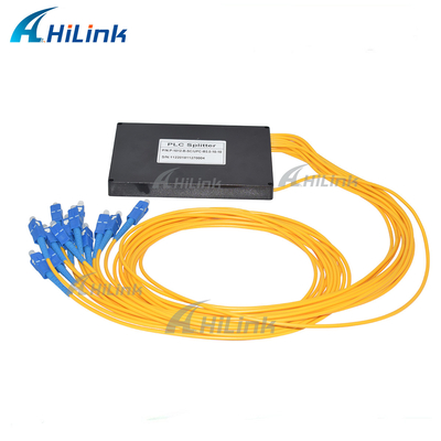 1X12 وضع واحد PLC الفاصل البصري ABS Box 3mm كابل موصلات SC / UPC