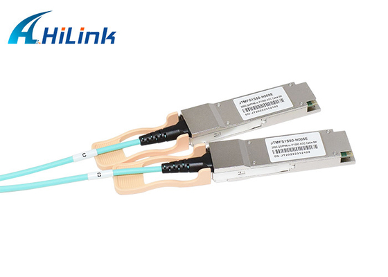 كبل بصري نشط لمراكز البيانات 200G QSFP56 SR4 إلى 2xQSFP56 SR2850 نانومتر 5m كابل AOC