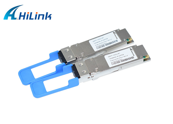 وحدة الإرسال والاستقبال الضوئية المزدوجة LC SMF 100GBASE-LR1 QSFP28 Single Lambda 1310nm 10km DOM