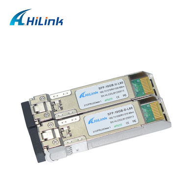 10G 60KM SFP + وحدة الإرسال والاستقبال BIDI 60KM SFP + 10G-ER4-60KM SMF 1270nm / 1330nm