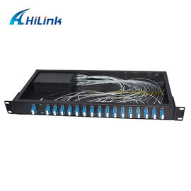 LC / UPC 16ch Cwdm البصرية Mux Demux 1U رف جبل الألياف المزدوجة 1310nm ~ 1610nm
