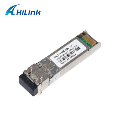 100 كجم DWDM DWSFP10G SFP + وحدة الإرسال والاستقبال C60 1529.55nm 100km LC DOM